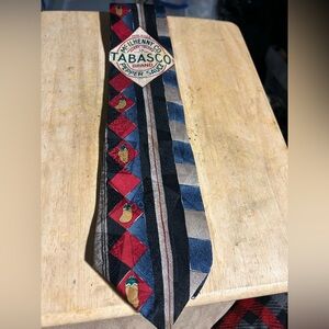 Vintage Tabasco Brand Bold Patterned Tie